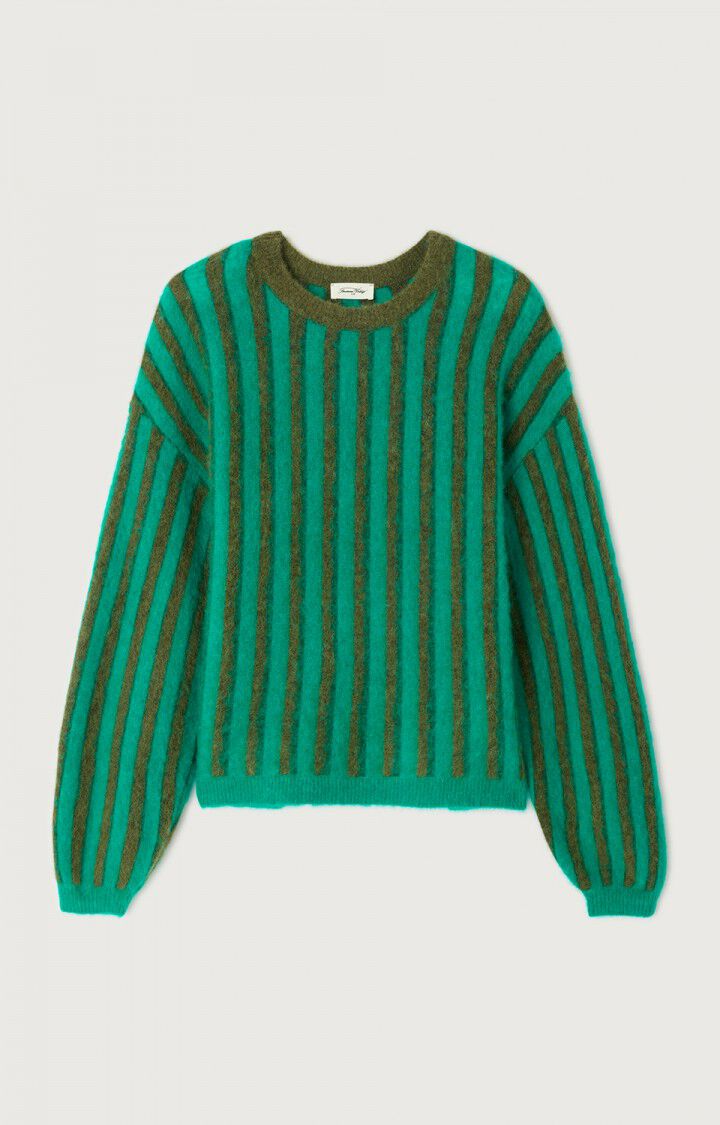 NENYBAY Mint Khaki gestreifter Pullover