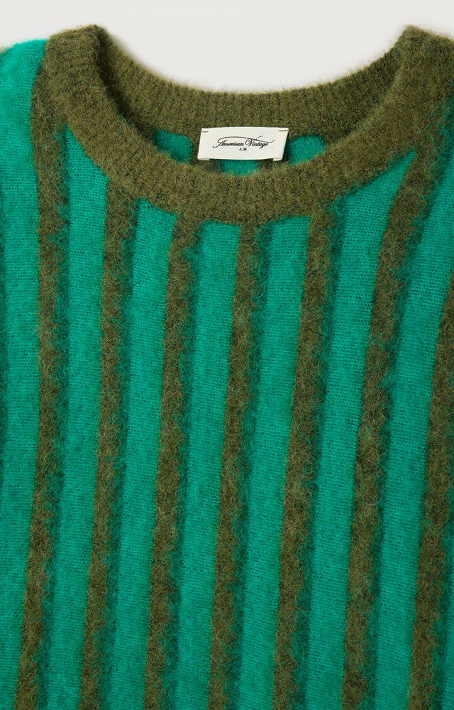 
                  
                    NENYBAY Mint Khaki gestreifter Pullover
                  
                