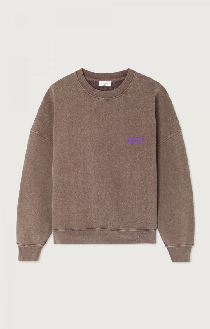 PLIZZY Vintage Kastanienbrauner Kapuzenpullover