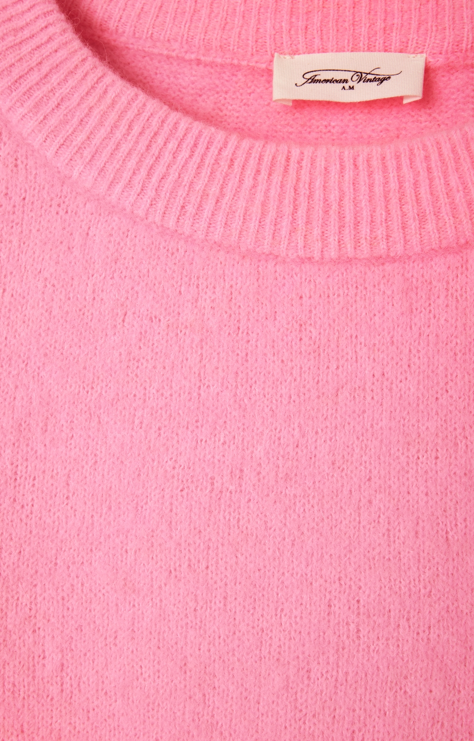 VITOW – Rosa melierter Pullover mit U-Boot-Ausschnitt