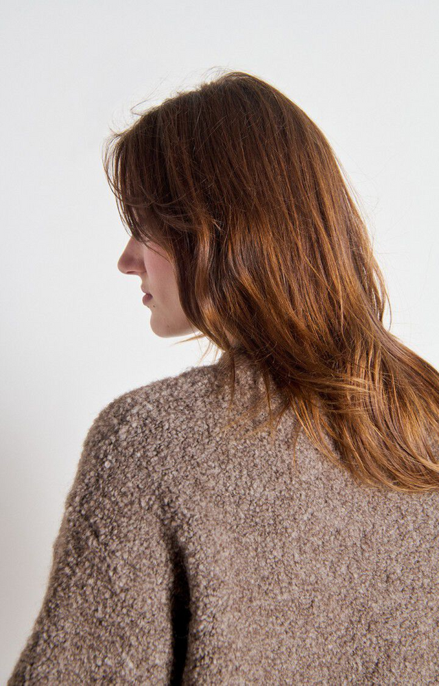 
                  
                    ZOLLY Taupe Melange Kurzarmpullover
                  
                