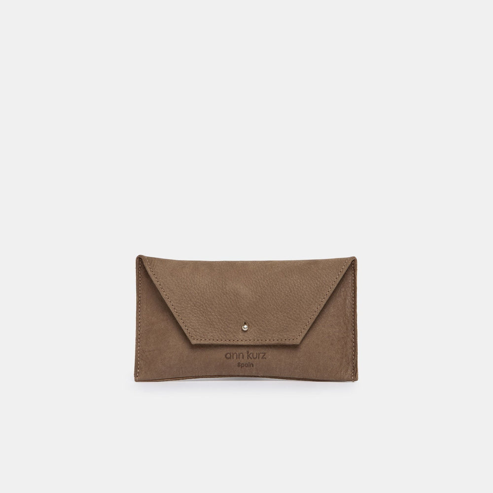 Taupe Nubuck Leather Wallet