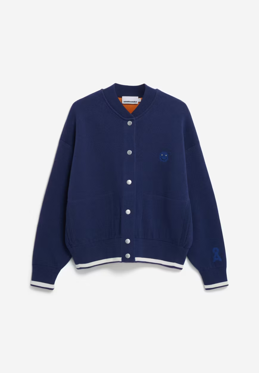 AALISON – Übergroße Jacke „Blue Noon Light Tangerine“