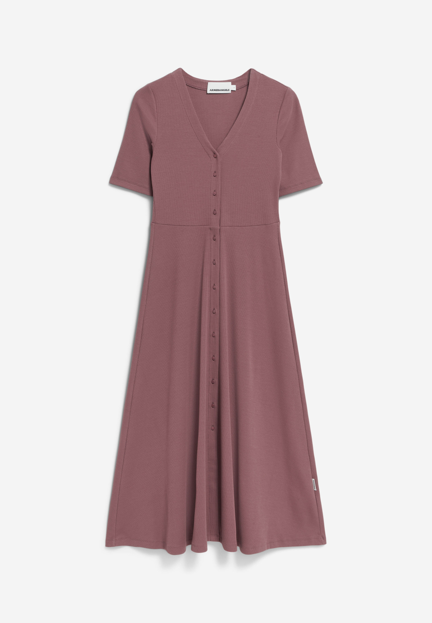 ALURAA Dunkelbeerkleid