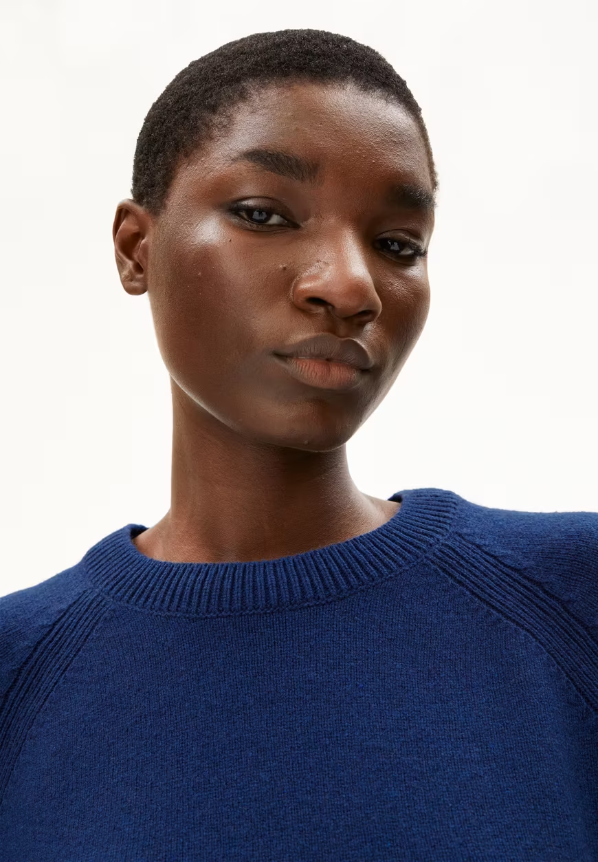 
                  
                    DILIRIAA REGLANA Blauer lockerer Noon-Pullover
                  
                