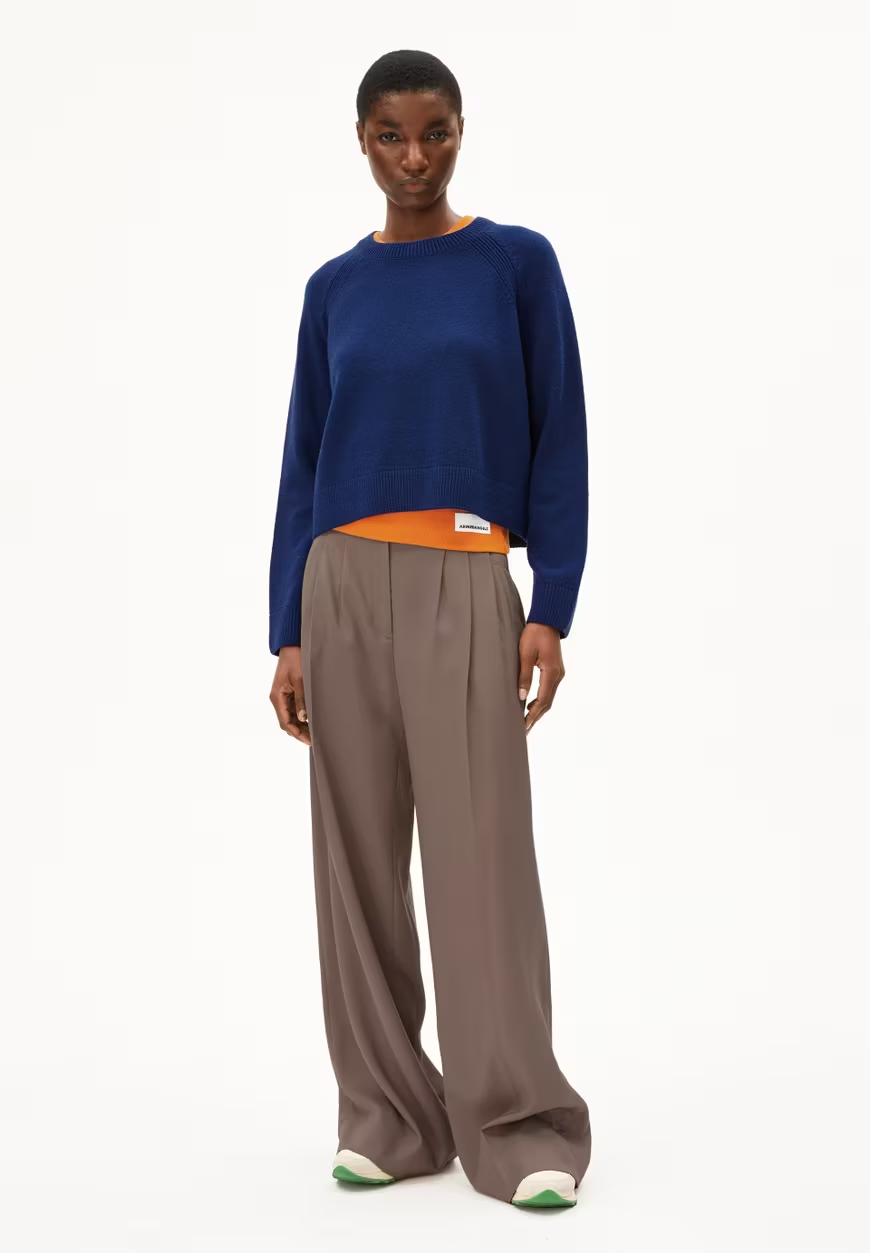 
                  
                    DILIRIAA REGLANA Blauer lockerer Noon-Pullover
                  
                