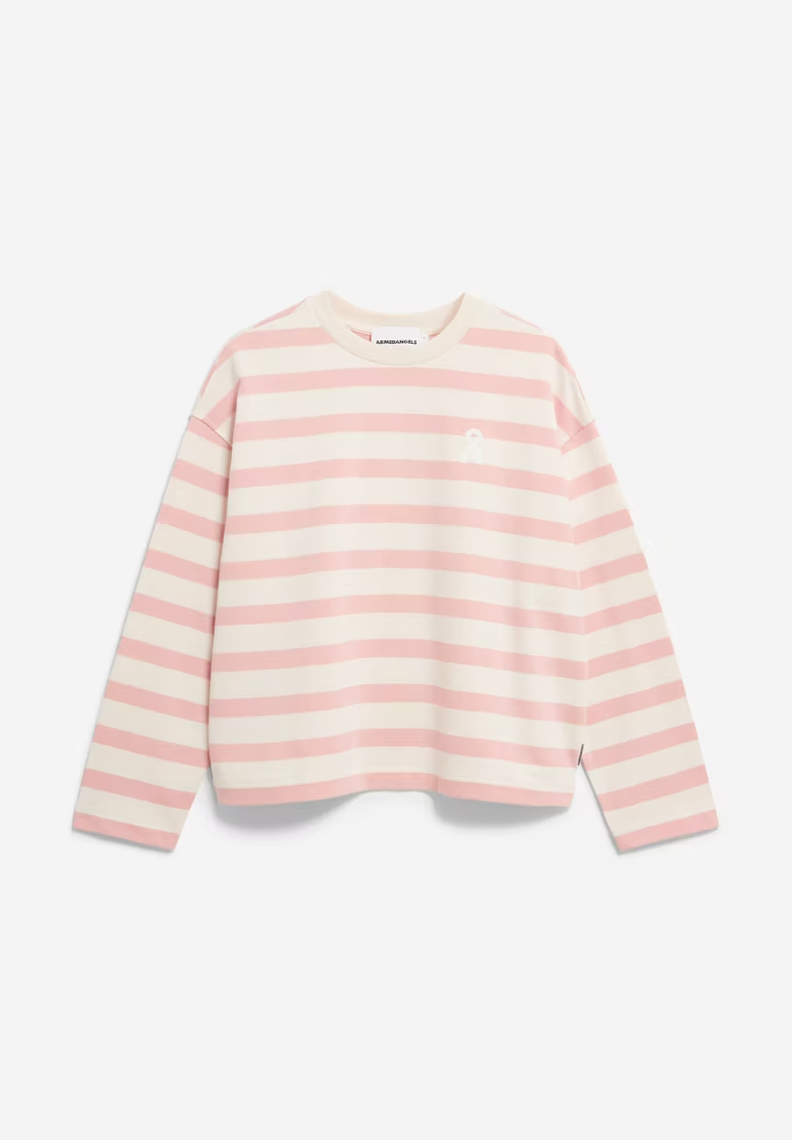 FRANKAA BOLD ICONIC Ein ungefärbtes Rosalilly Oversized Langarmshirt
