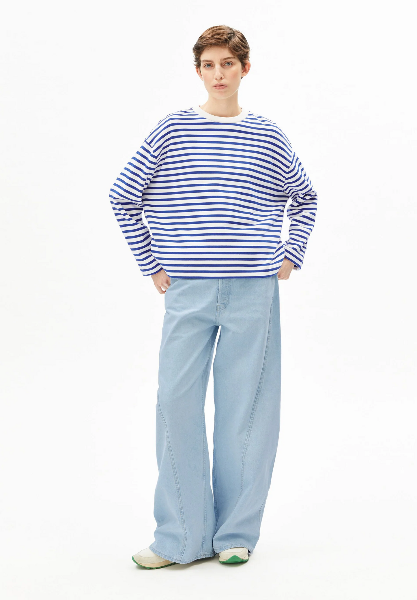 
                  
                    FRANKAA MAARLEN Ungefärbter Dynamo Blue Stripe Pullover
                  
                