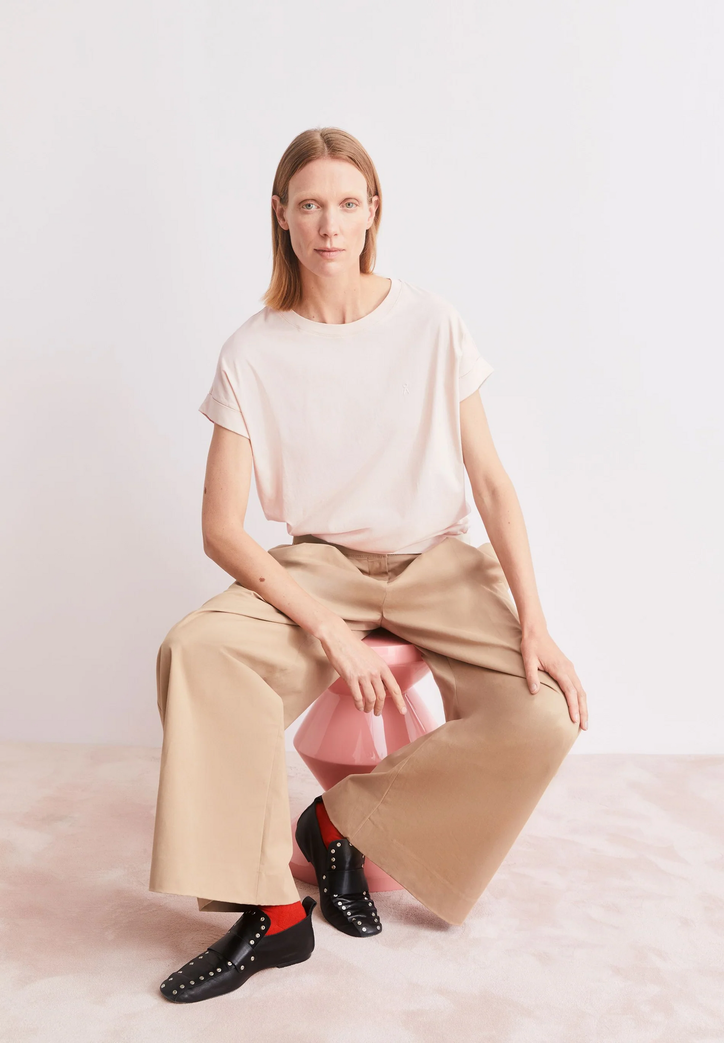 
                  
                    IDAARA PALE PEACH T-SHIRT
                  
                