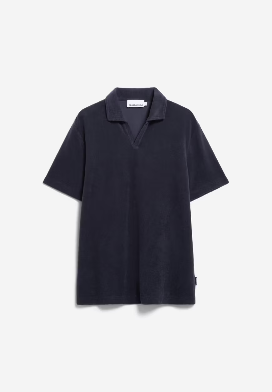 MAARKOS Nachthimmel-Polo-Frottee-T-Shirt