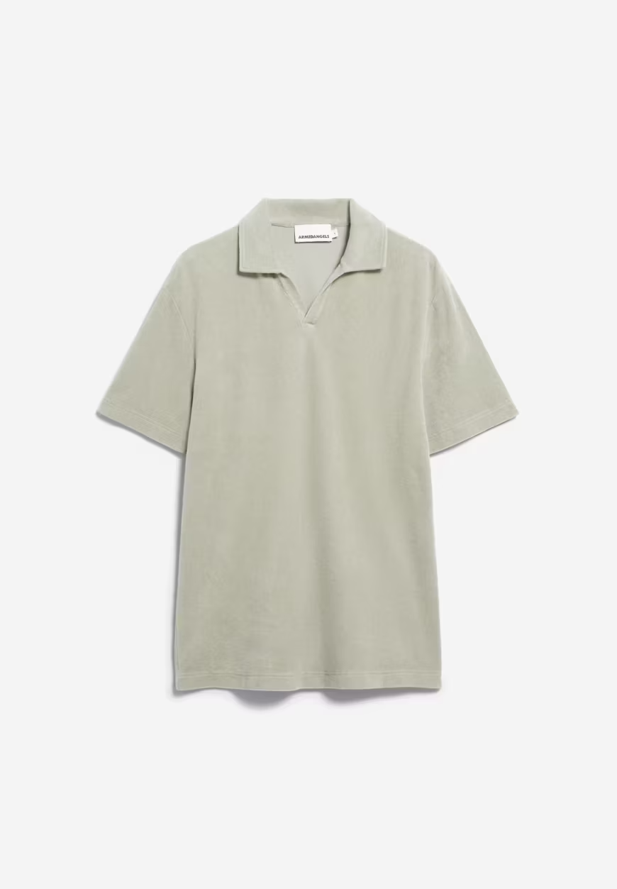 
                  
                    MAARKOS Seegrünes Polo-T-Shirt aus Frottee
                  
                