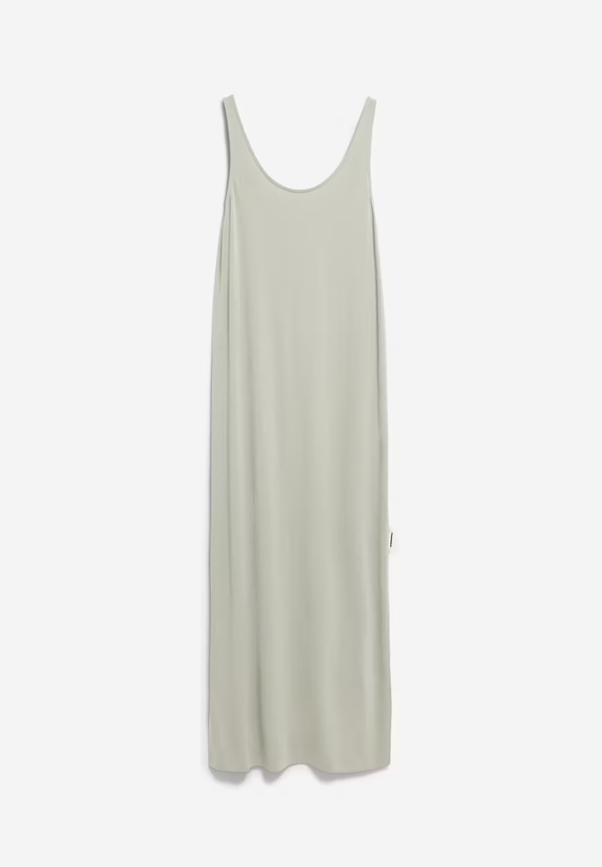 MAELIAA Seegrünes, einfarbiges Jerseykleid