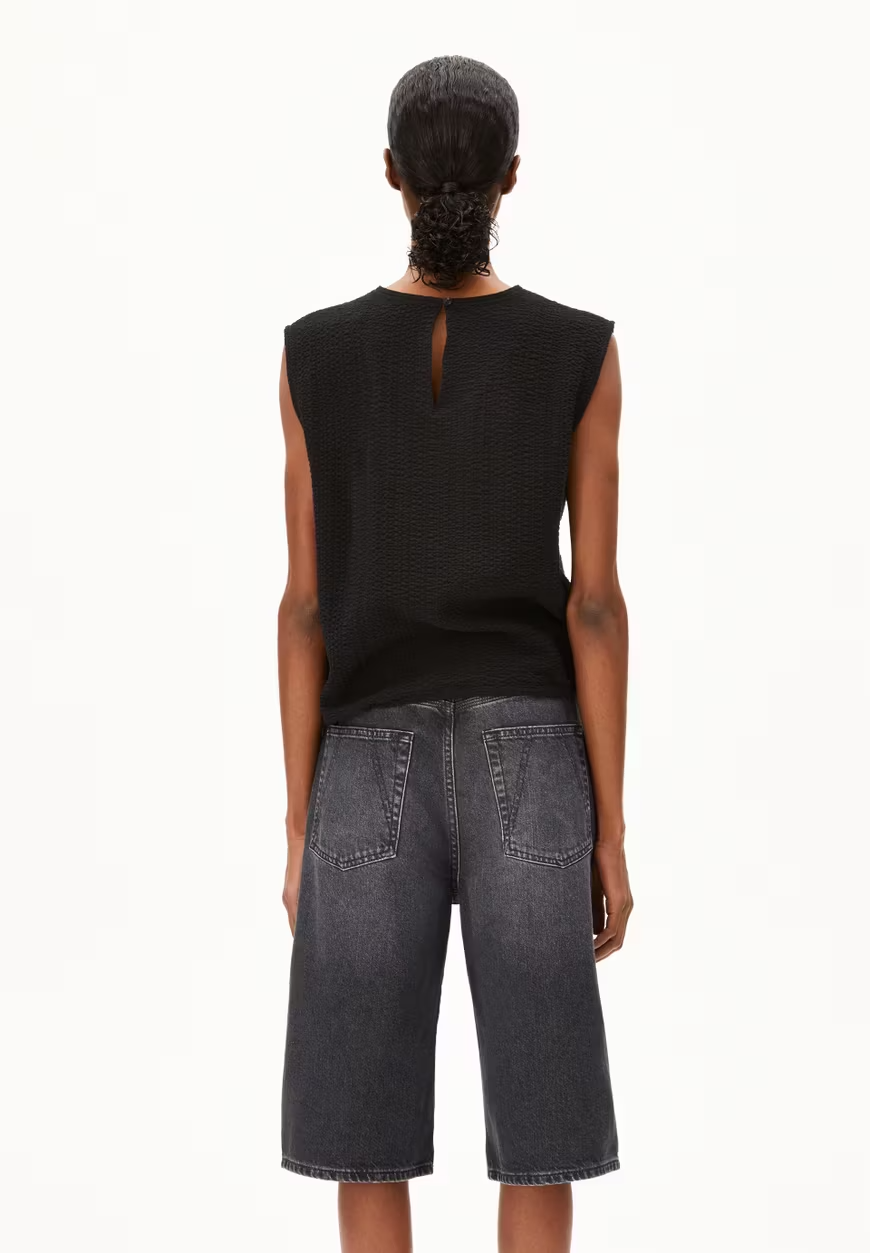
                  
                    NERAA Black Crinkle Relaxed Blouse
                  
                