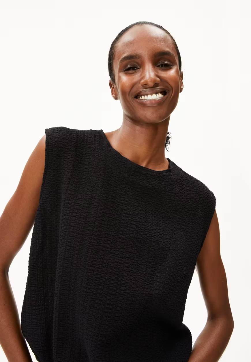 
                  
                    NERAA Black Crinkle Relaxed Blouse
                  
                