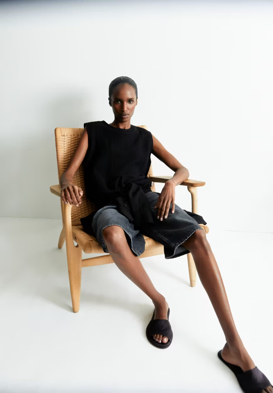 
                  
                    NERAA Black Crinkle Relaxed Blouse
                  
                