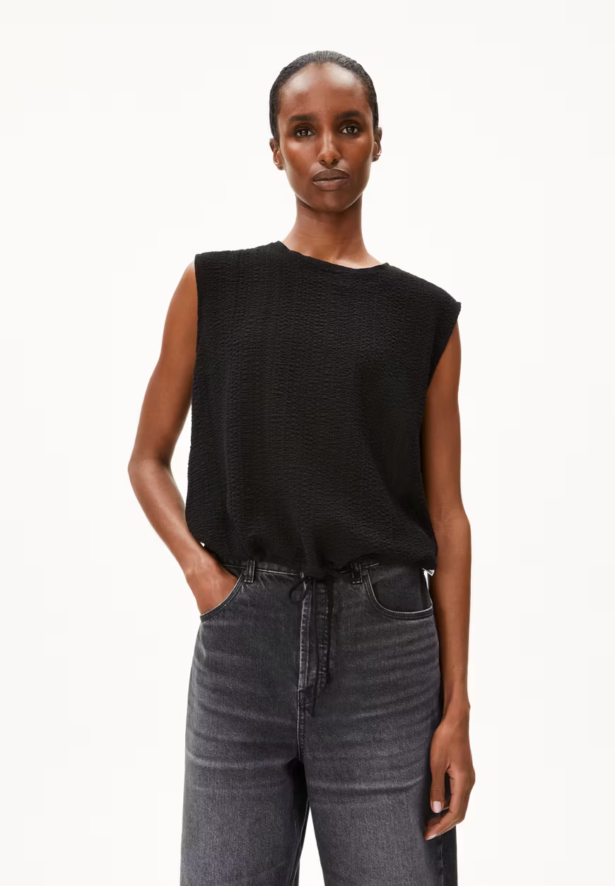 
                  
                    NERAA Black Crinkle Relaxed Blouse
                  
                