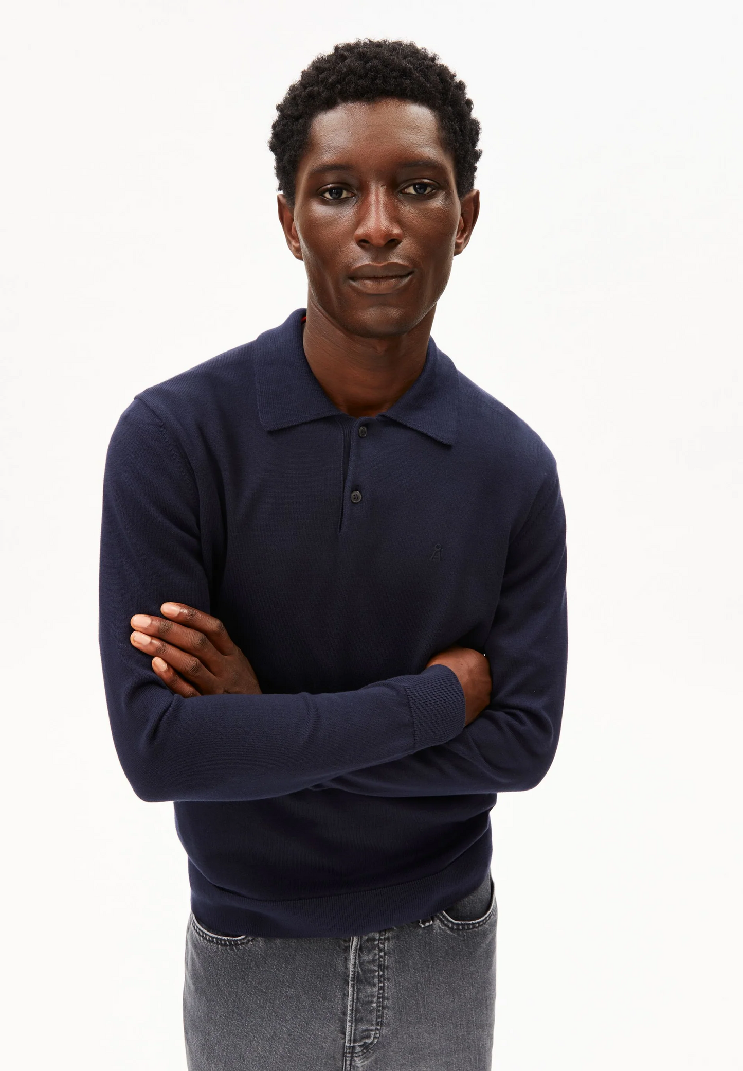 
                  
                    NIGHT SKY LONGSLEEVE KNIT POLO SHIRT
                  
                