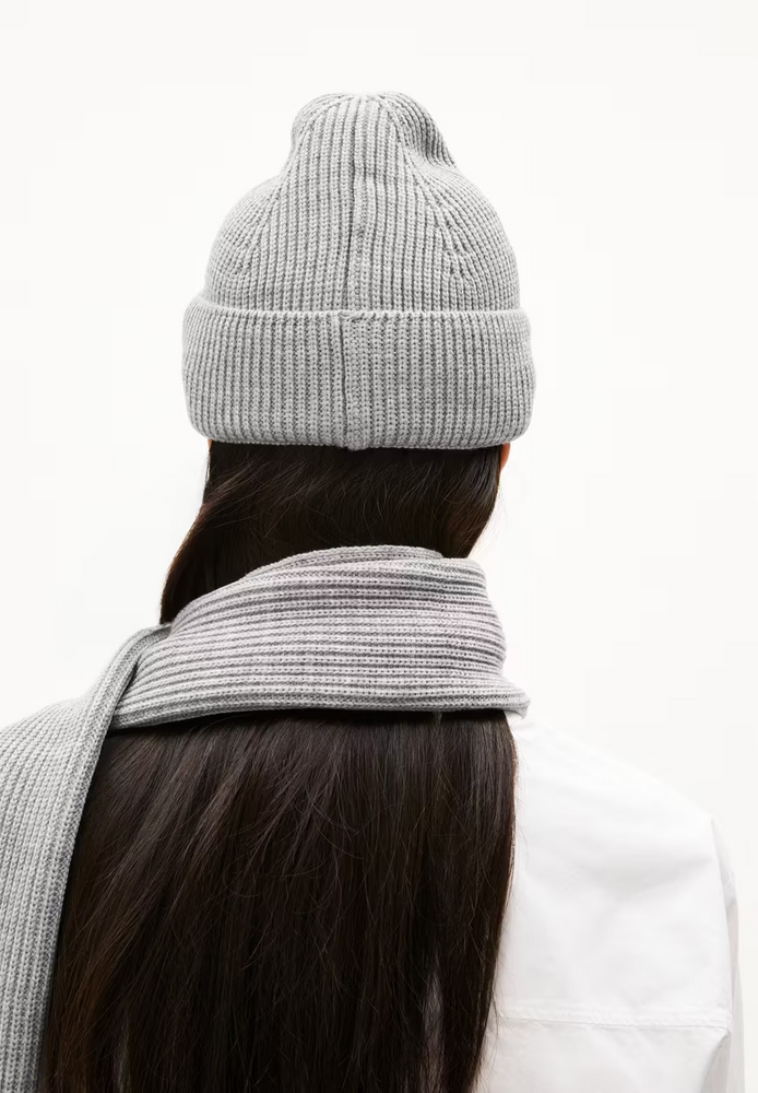 
                  
                    NILDAAO Light Grey Melange Merino Cap
                  
                