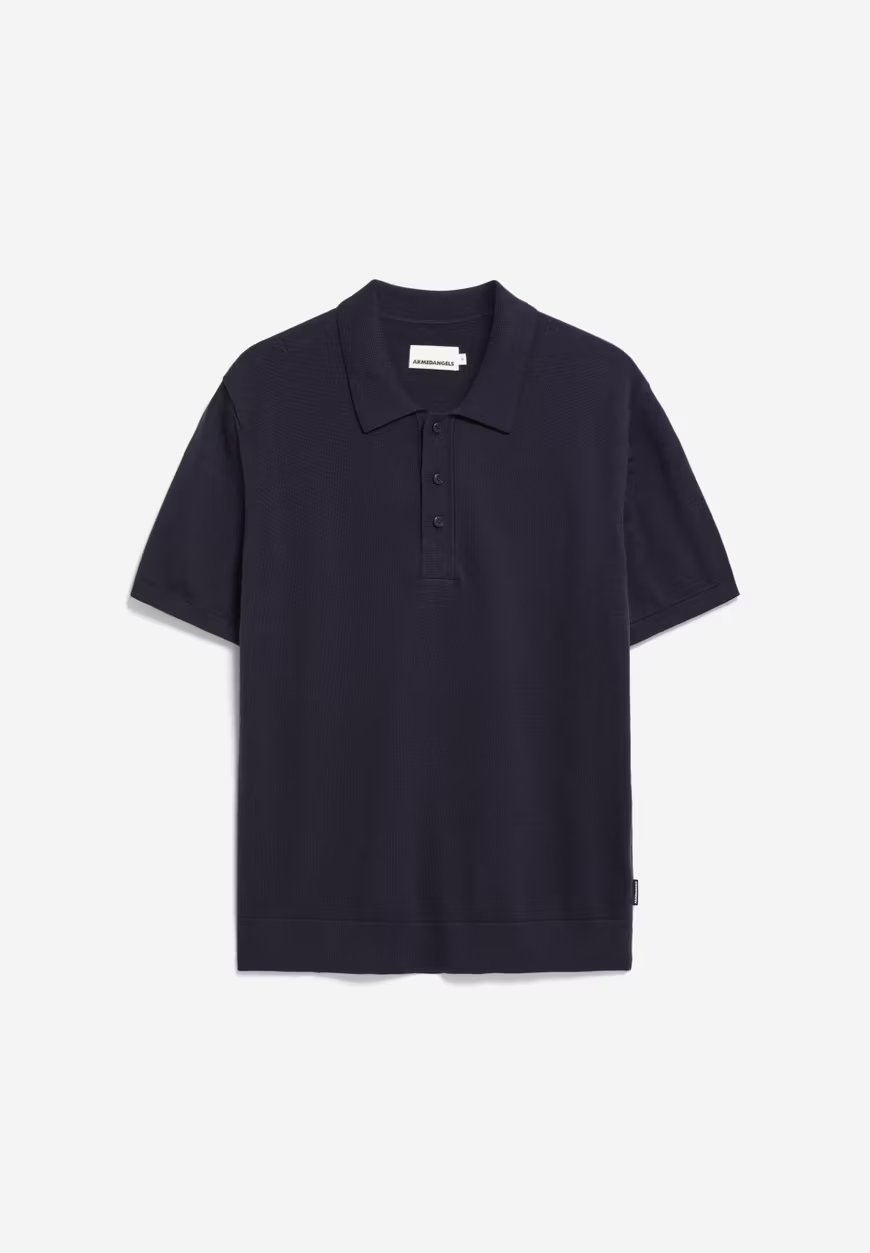 TAAKOS – Poloshirt aus Strick in Nachthimmel-Optik