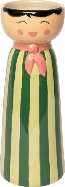 Große grüne Rosa Mrs&Miss Vase