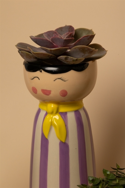 
                  
                    Große violett-gelbe Mrs&amp;Miss-Vase
                  
                
