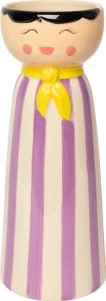 Große violett-gelbe Mrs&Miss-Vase