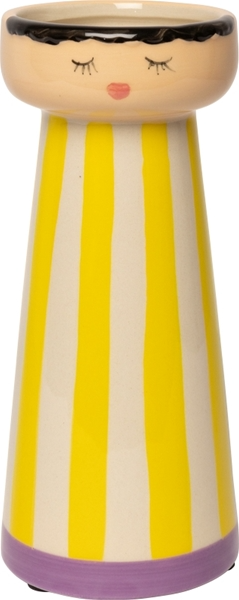 Kleine violettgelbe Mrs&Miss Vase