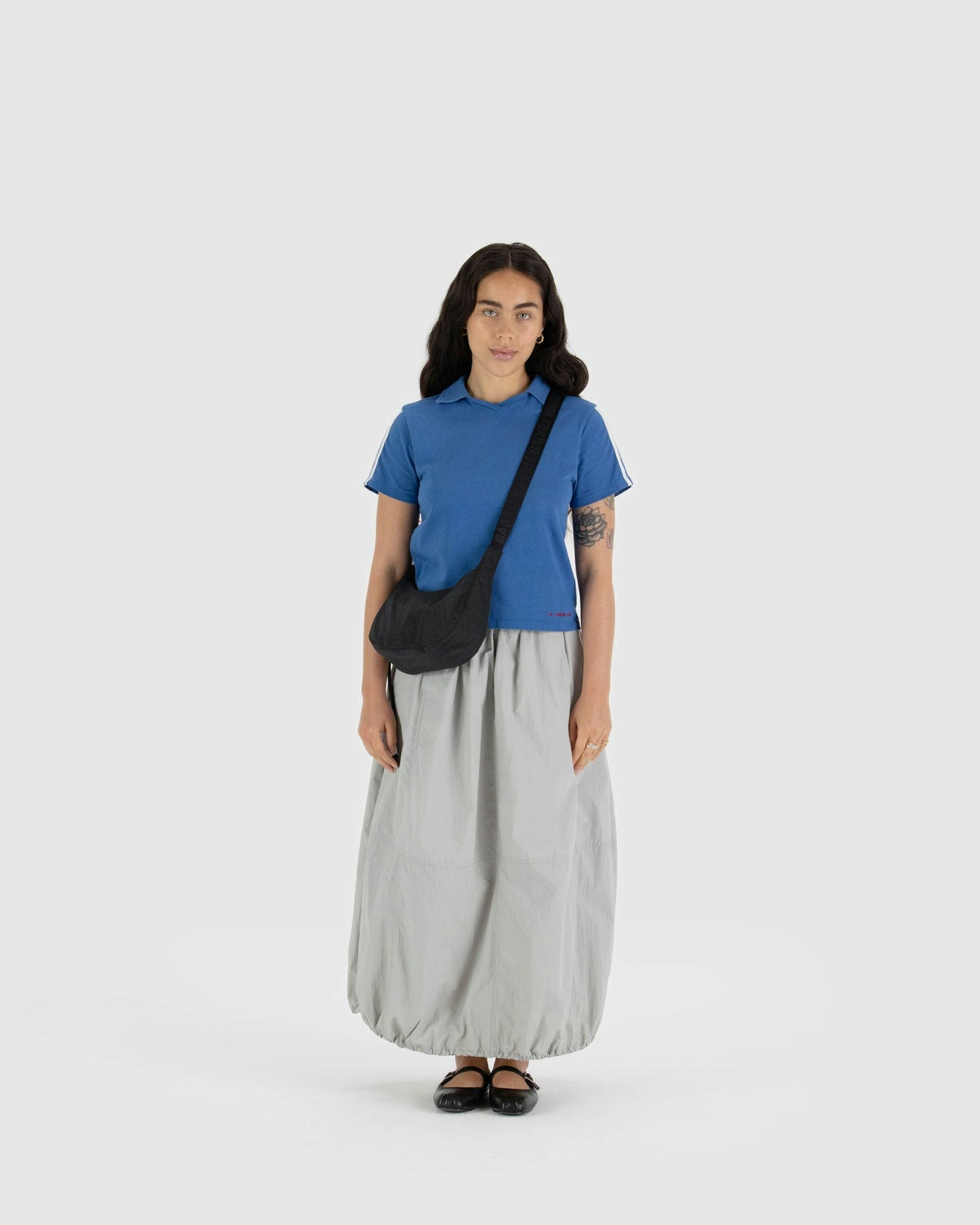 
                  
                    Black Small Nylon Crescent Bag
                  
                