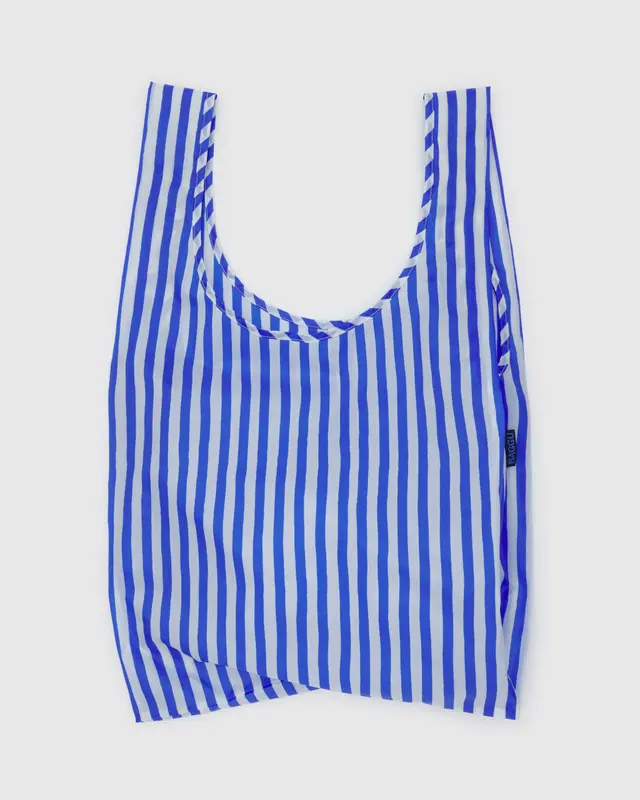 Standard-Baggu-Tasche mit blau lackierten Streifen