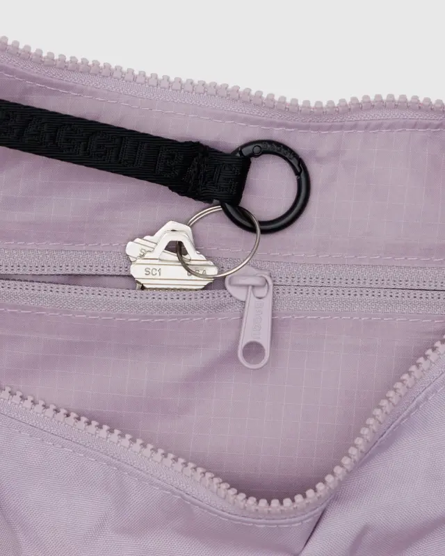 
                  
                    Dusty Pink Medium Nylon Crescent Bag
                  
                
