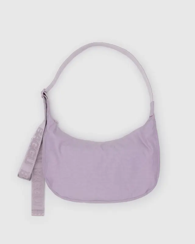 Dusty Pink Medium Nylon Crescent Bag