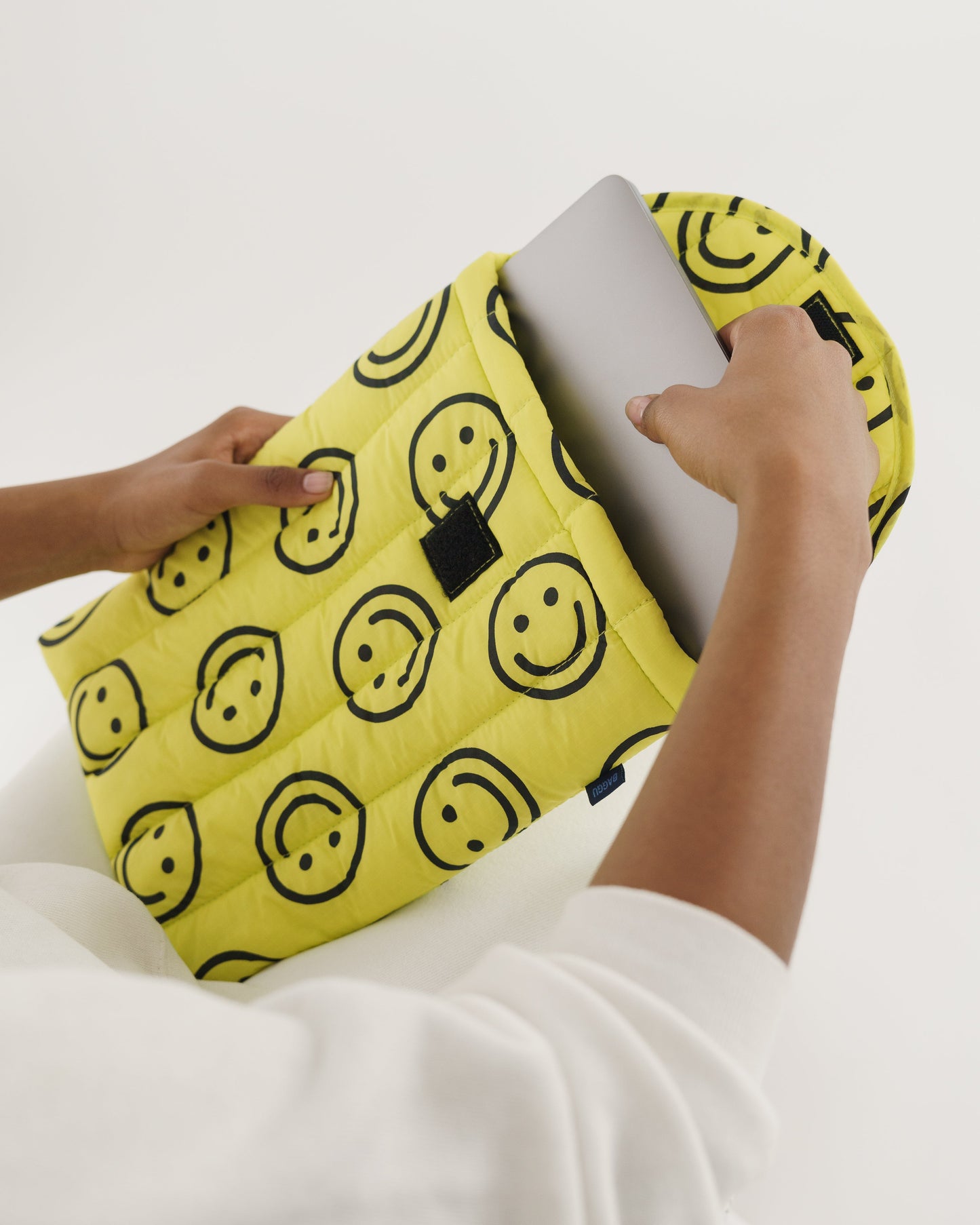 
                  
                    Yellow Happy Puffy Laptop Sleeve
                  
                
