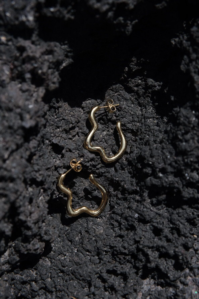 
                  
                    Gold Dent Thin Earring
                  
                