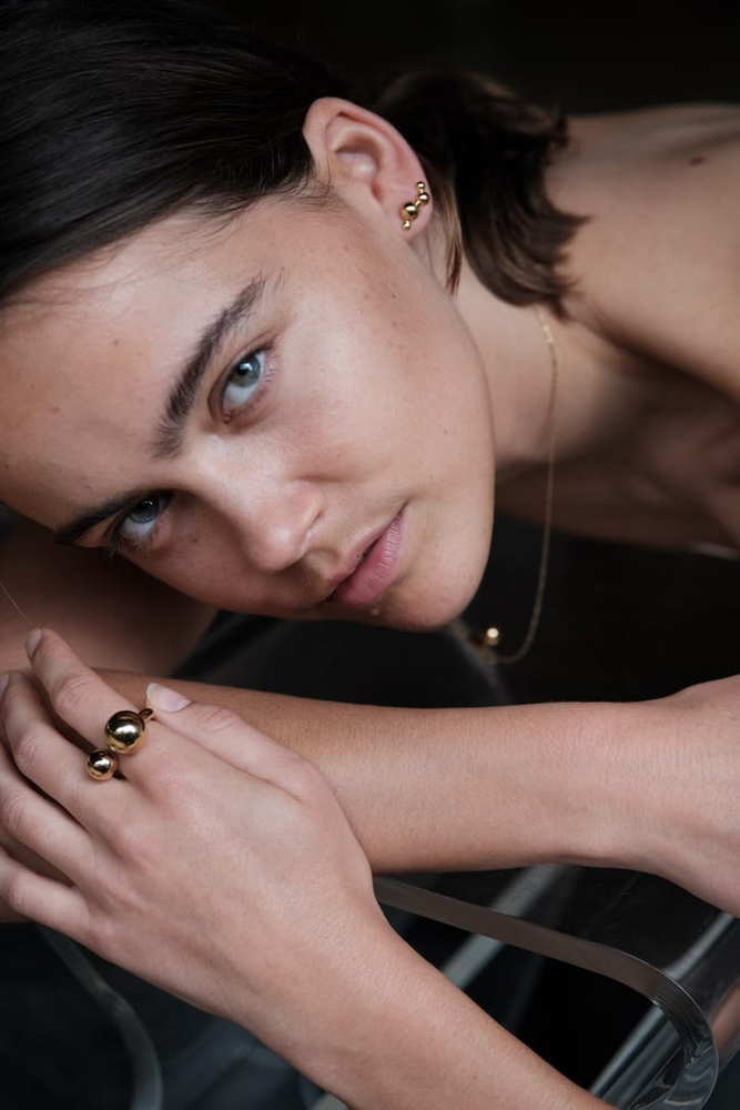 
                  
                    Gold Dot Pin Earring
                  
                