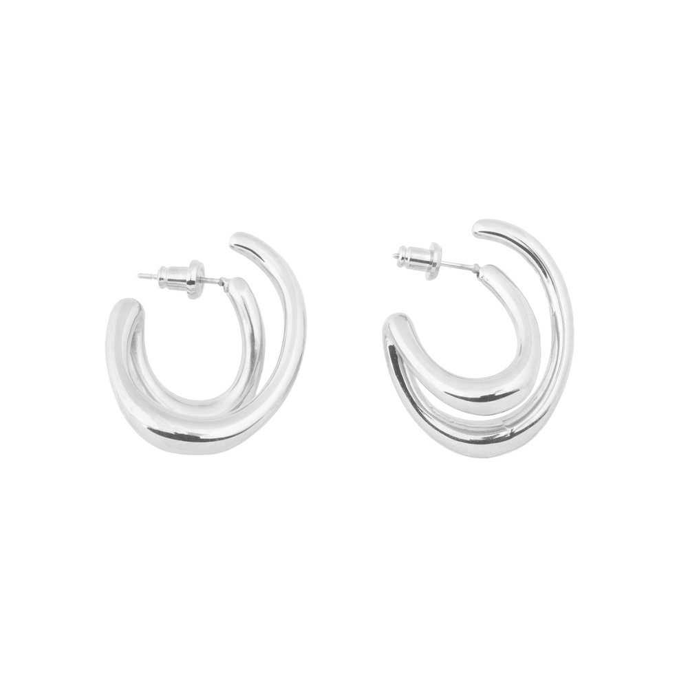 Silver Cutted Earring