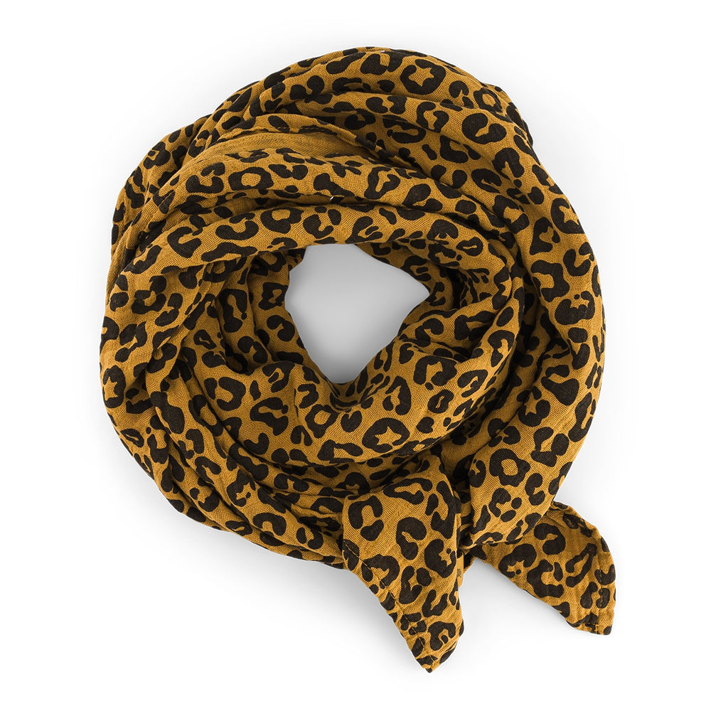 Caramel Leopard Print Swaddle