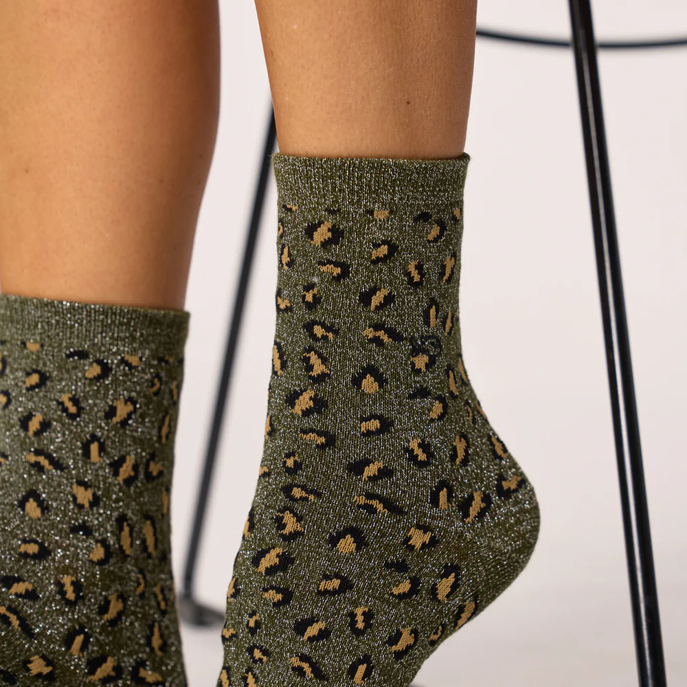 
                  
                    Khaki Leopard Socks
                  
                