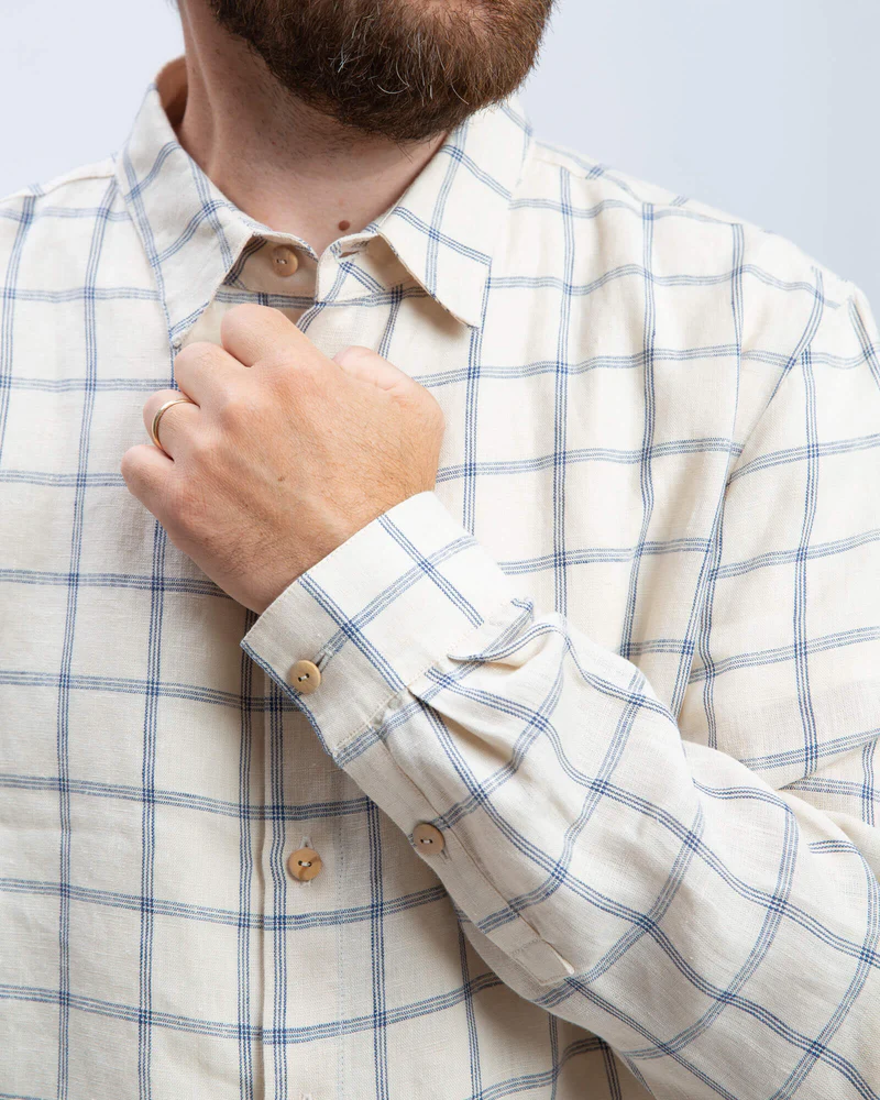 
                  
                    Blue Net Casual Long Sleeve Shirt
                  
                