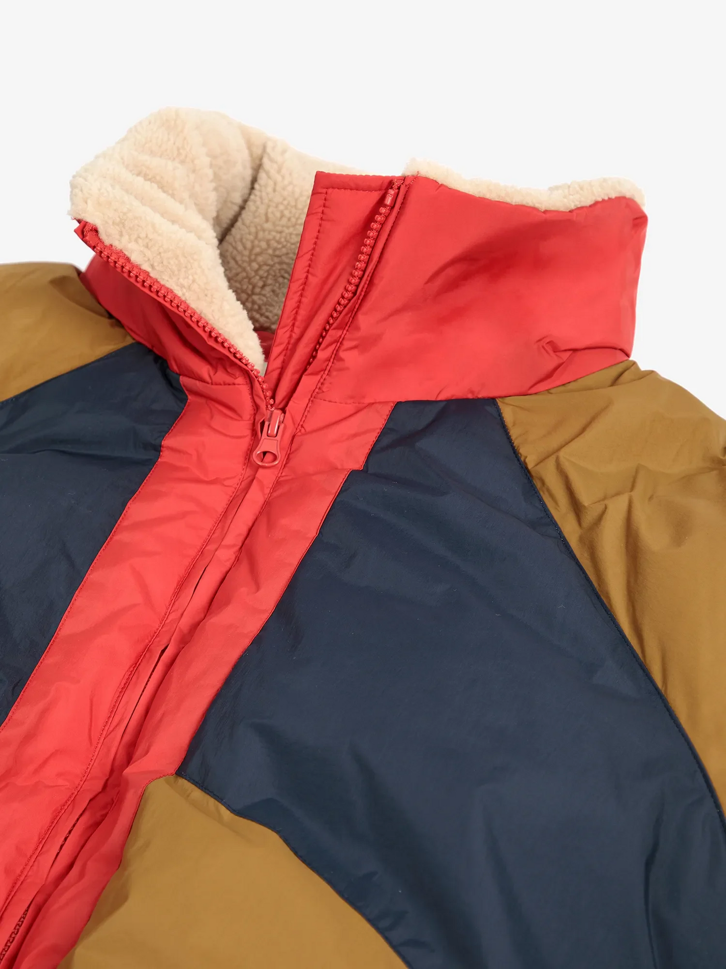
                  
                    Khaki Colorblock Ranglan Sleeve Padded Jacket
                  
                