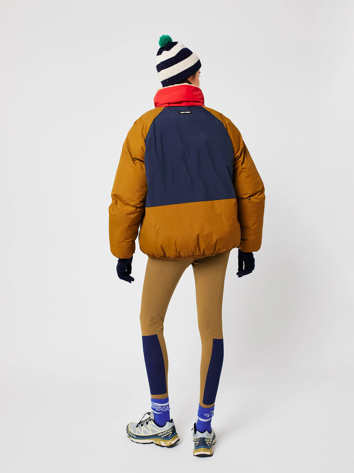 
                  
                    Khaki Colorblock Ranglan Sleeve Padded Jacket
                  
                