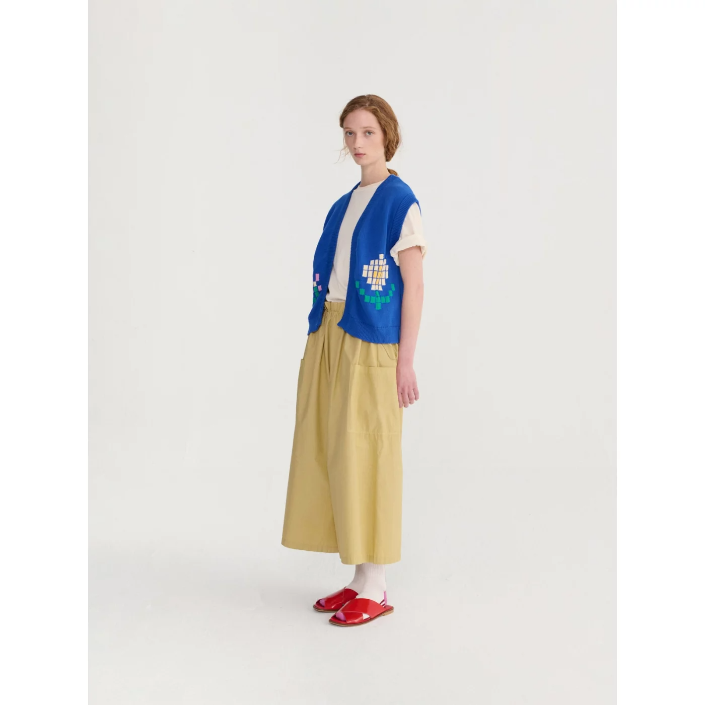 
                  
                    Khaki Paper Touch Culotte Trousers
                  
                