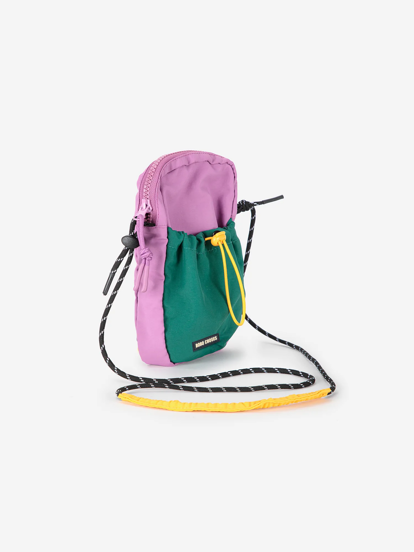 
                  
                    Mehrfarbige Mini-Tasche aus technischem Material mit Farbblockdesign
                  
                