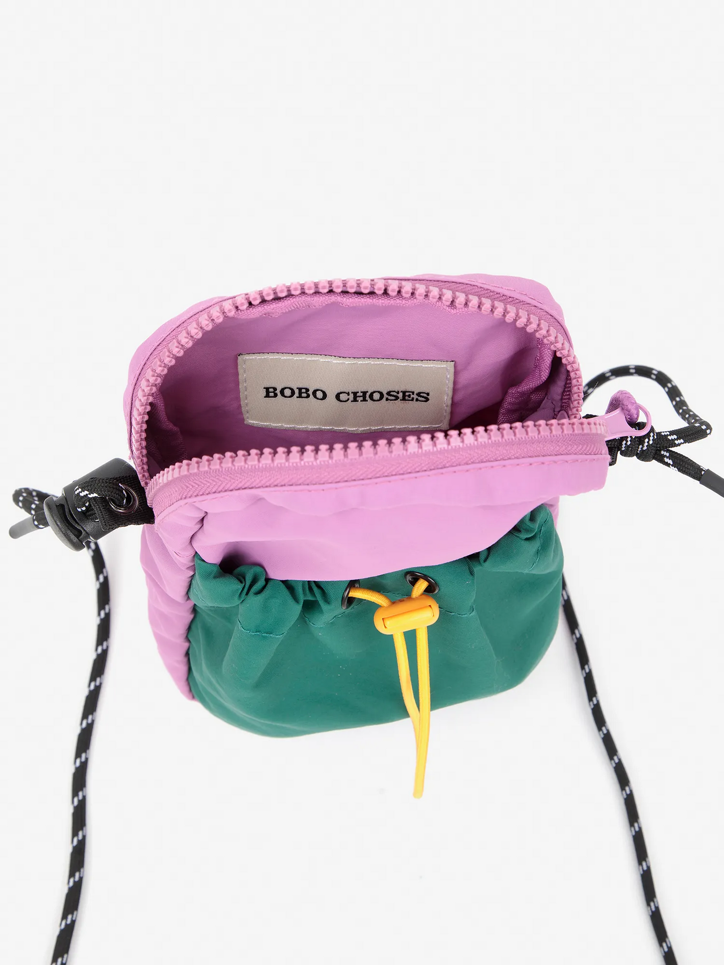 
                  
                    Mehrfarbige Mini-Tasche aus technischem Material mit Farbblockdesign
                  
                