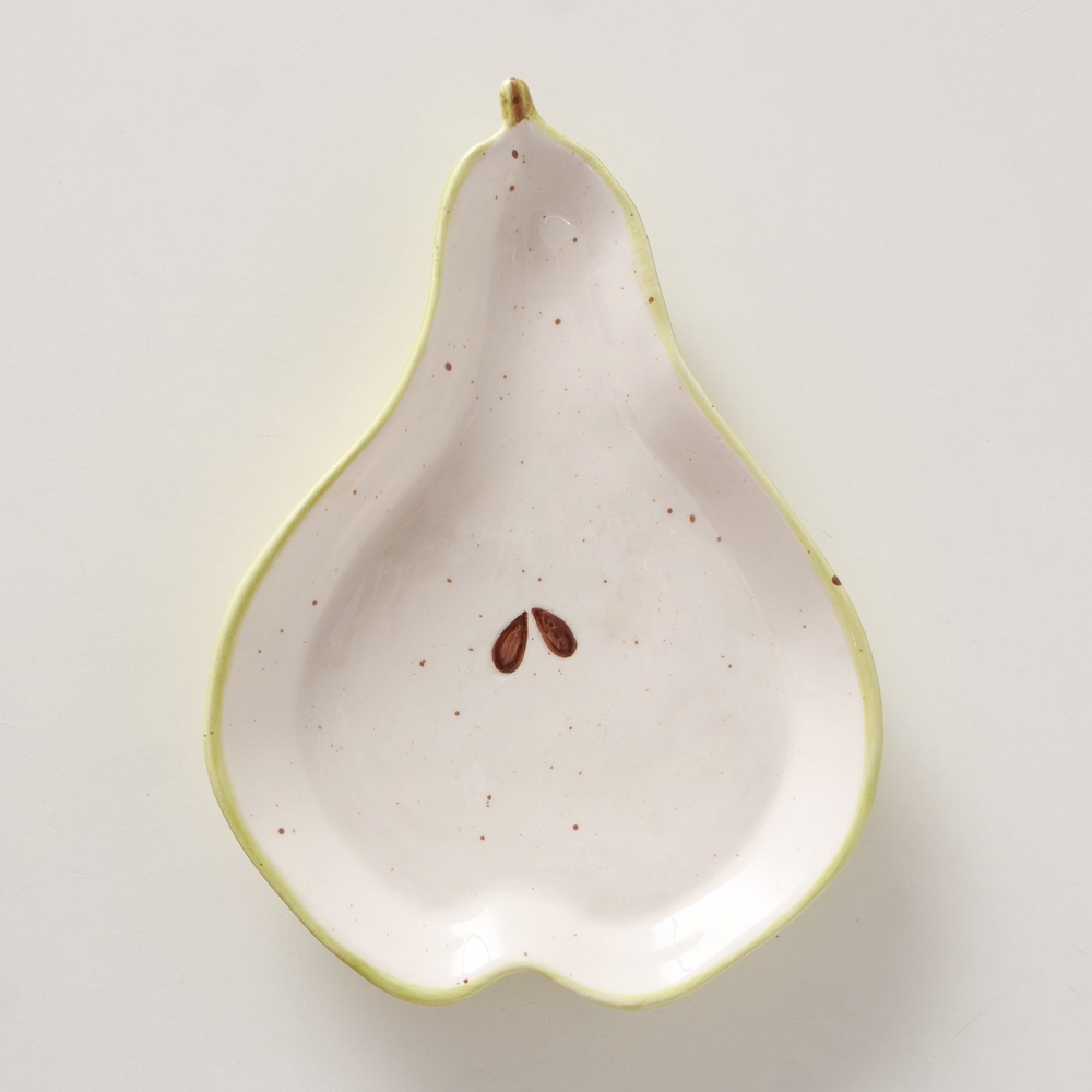 
                  
                    Cream White Green Birne Ceramic Bowl
                  
                