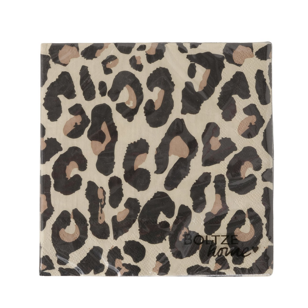 LEONY Leopard Napkin Set Of 20