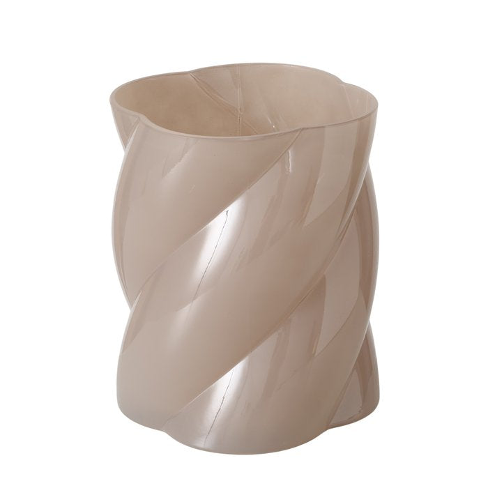 TWIRL Vase aus Glas, beige