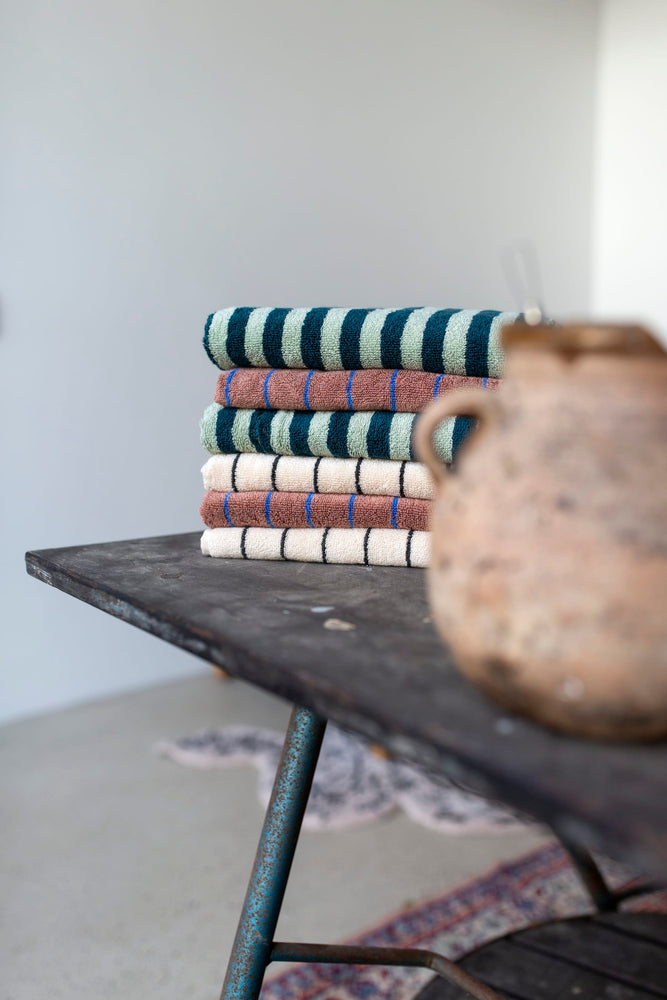 
                  
                    Sea Foam & Deep Teal Naram Bath Towel
                  
                
