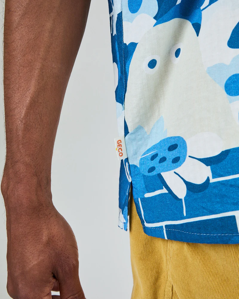 
                  
                    Blue Friends Aloha Shirt
                  
                