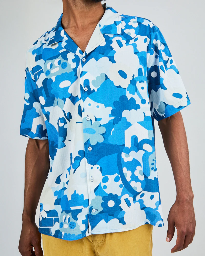 
                  
                    Blue Friends Aloha Shirt
                  
                