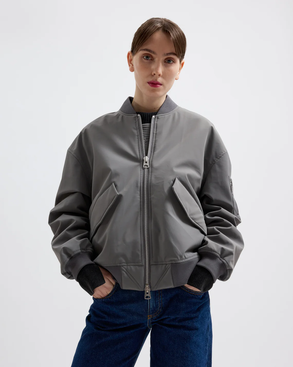 
                  
                    FRANCESCA Pencil Grey Jacket
                  
                